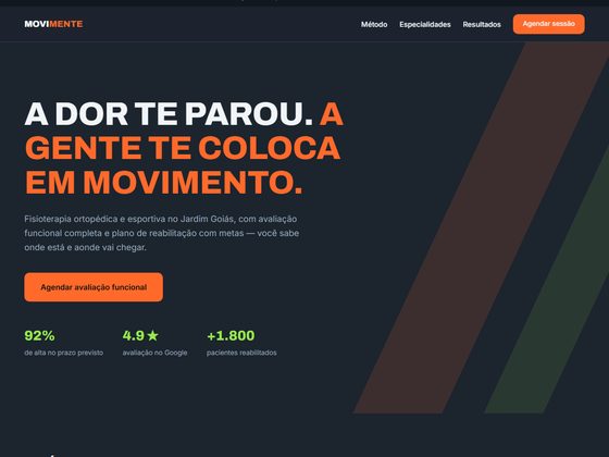 Prévia do modelo de site para fisioterapia